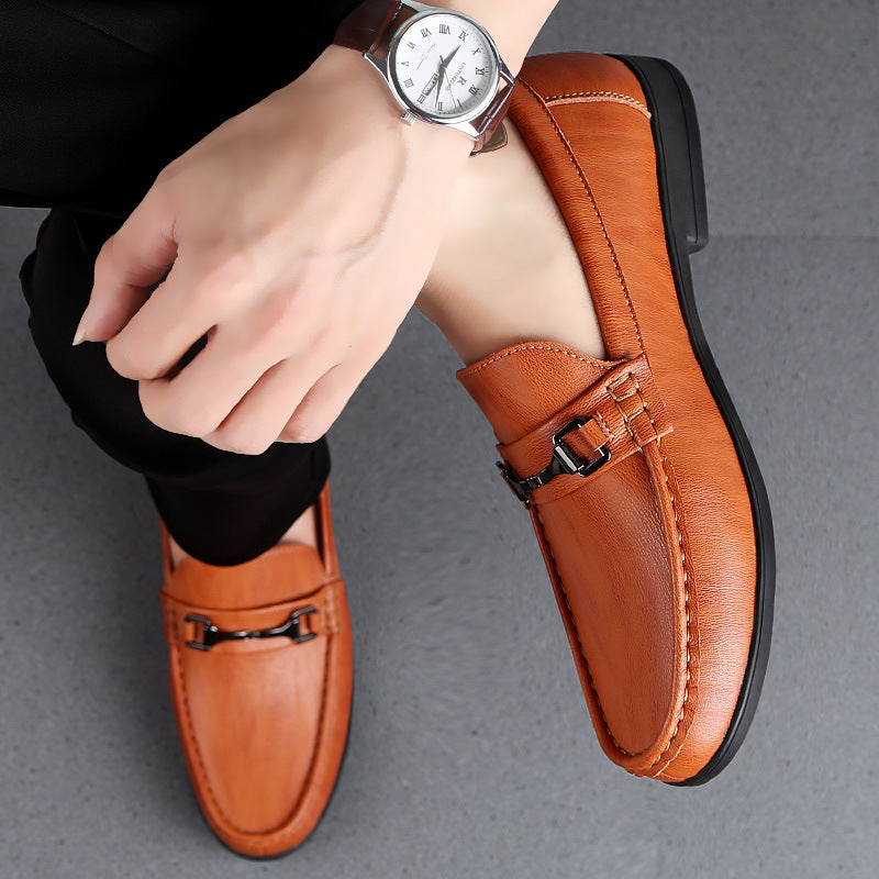 Fashion Personality Male Platform Casual Leather Shoes