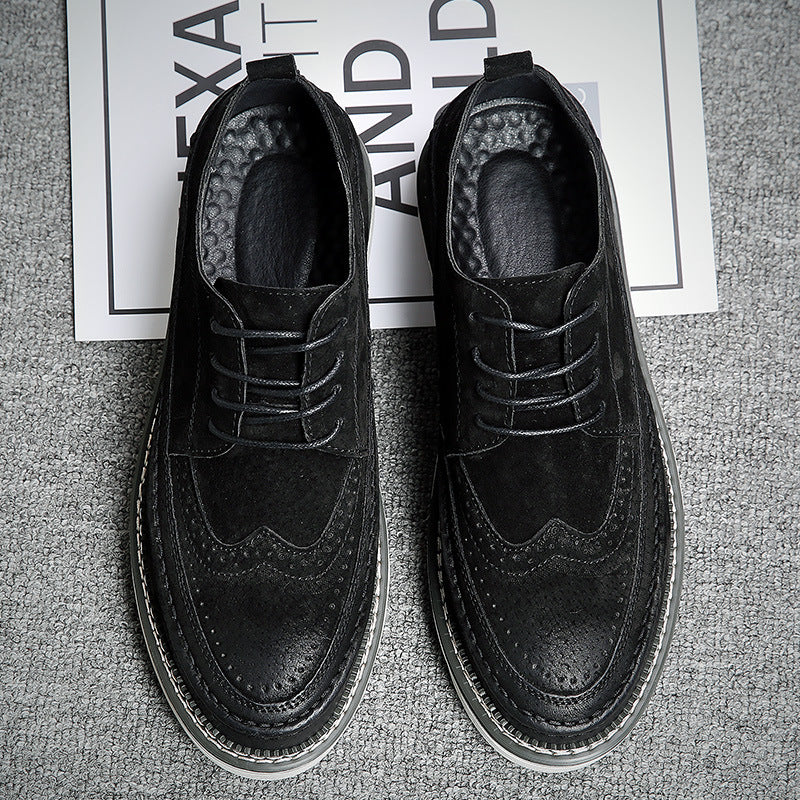 Thick-soled Casual Shoes All-match Male Retro