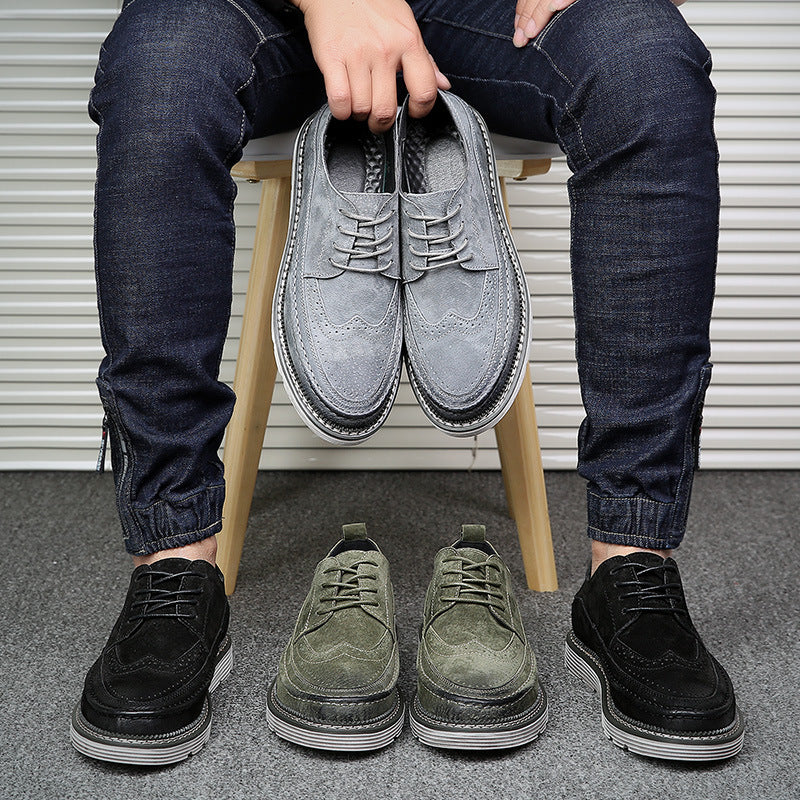 Thick-soled Casual Shoes All-match Male Retro