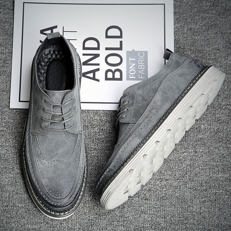 Thick-soled Casual Shoes All-match Male Retro