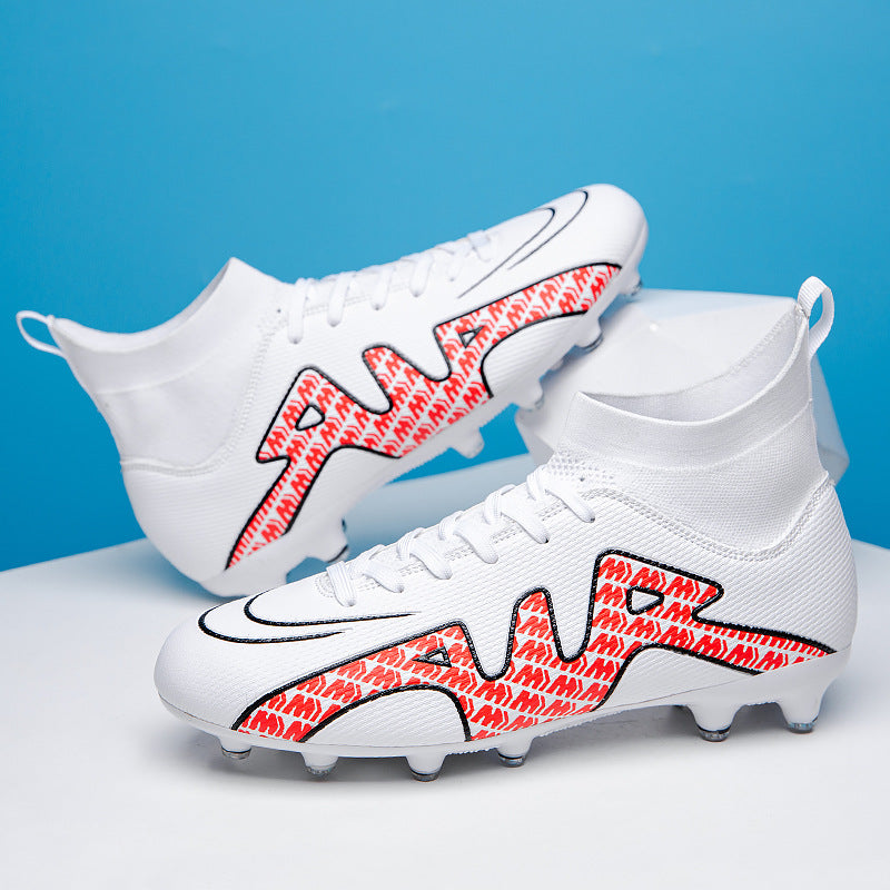 High-top Soccer Shoes Male Teenagers Broken Nail Tf Long Nail Ag Student Sports Competition Training Shoes