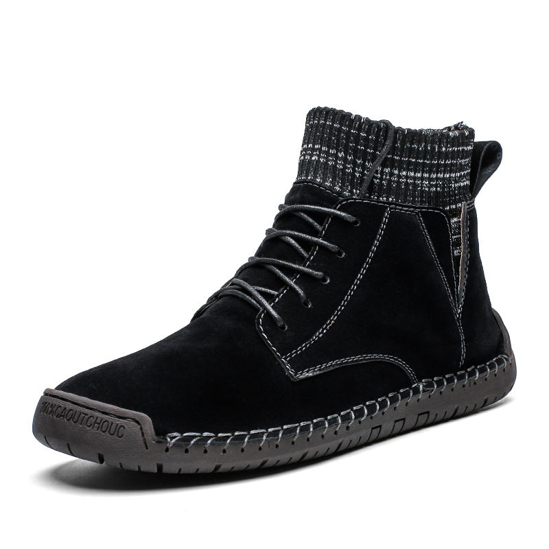 High-top British style retro ankle boots