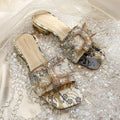 Female Summer Outside Wear Rhinestone Shoes Drag A Flip-flop