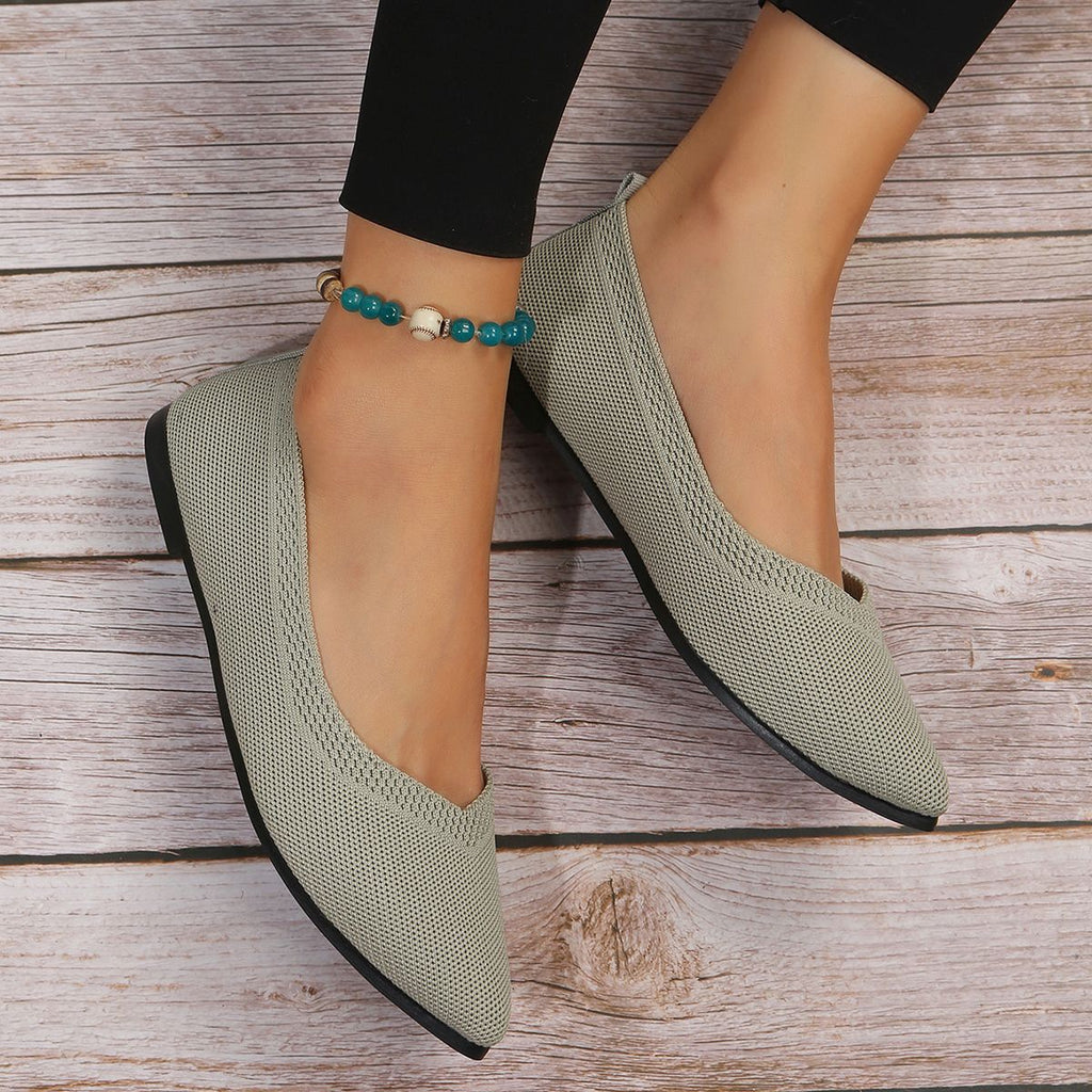 Oversized Shoes Female Pointed Flyknit
