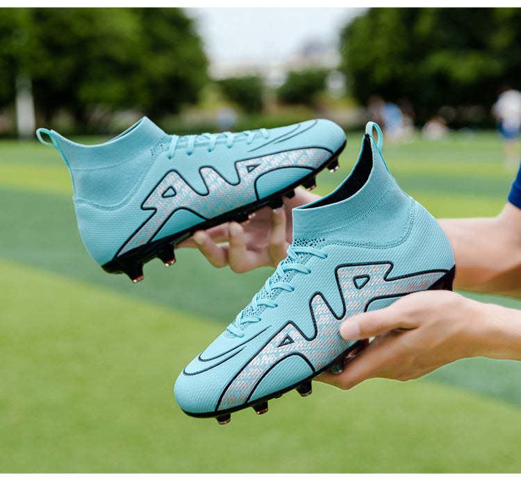 High-top Soccer Shoes Male Teenagers Broken Nail Tf Long Nail Ag Student Sports Competition Training Shoes