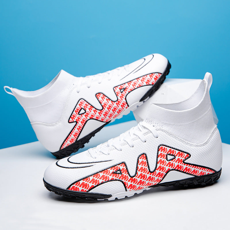 High-top Soccer Shoes Male Teenagers Broken Nail Tf Long Nail Ag Student Sports Competition Training Shoes