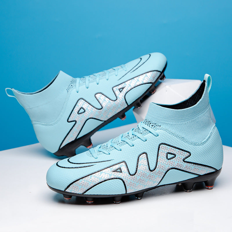 High-top Soccer Shoes Male Teenagers Broken Nail Tf Long Nail Ag Student Sports Competition Training Shoes