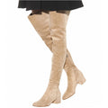 Flat Boots Over The Knee Boots Gray Women's Boots High Boots