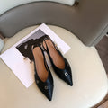 Pointed Shallow Mouth Flat-heeled Shoes For Women