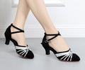 Latin Dance Shoes Female Middle And Soft Bottom Four Seasons