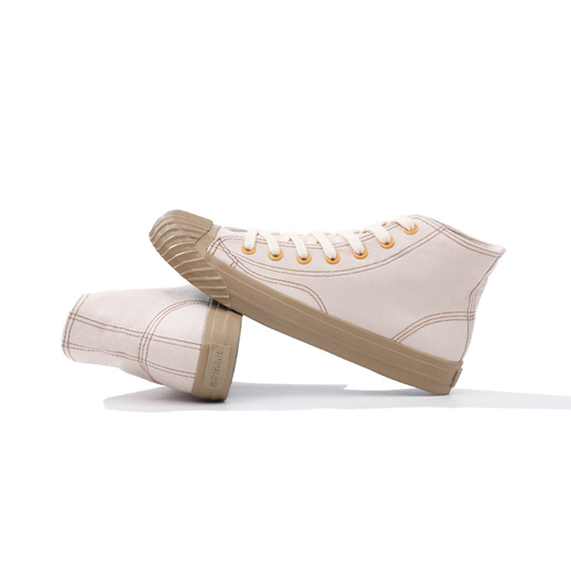 High Top Versatile White Shoes Male