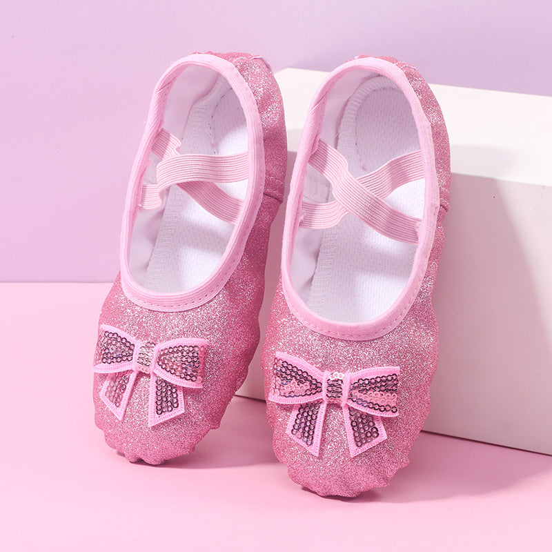 Children's Dance Soft Bottom Training Shoes Kids Ballet Shoes